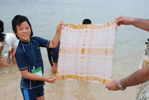 浜で洗い、文化体験